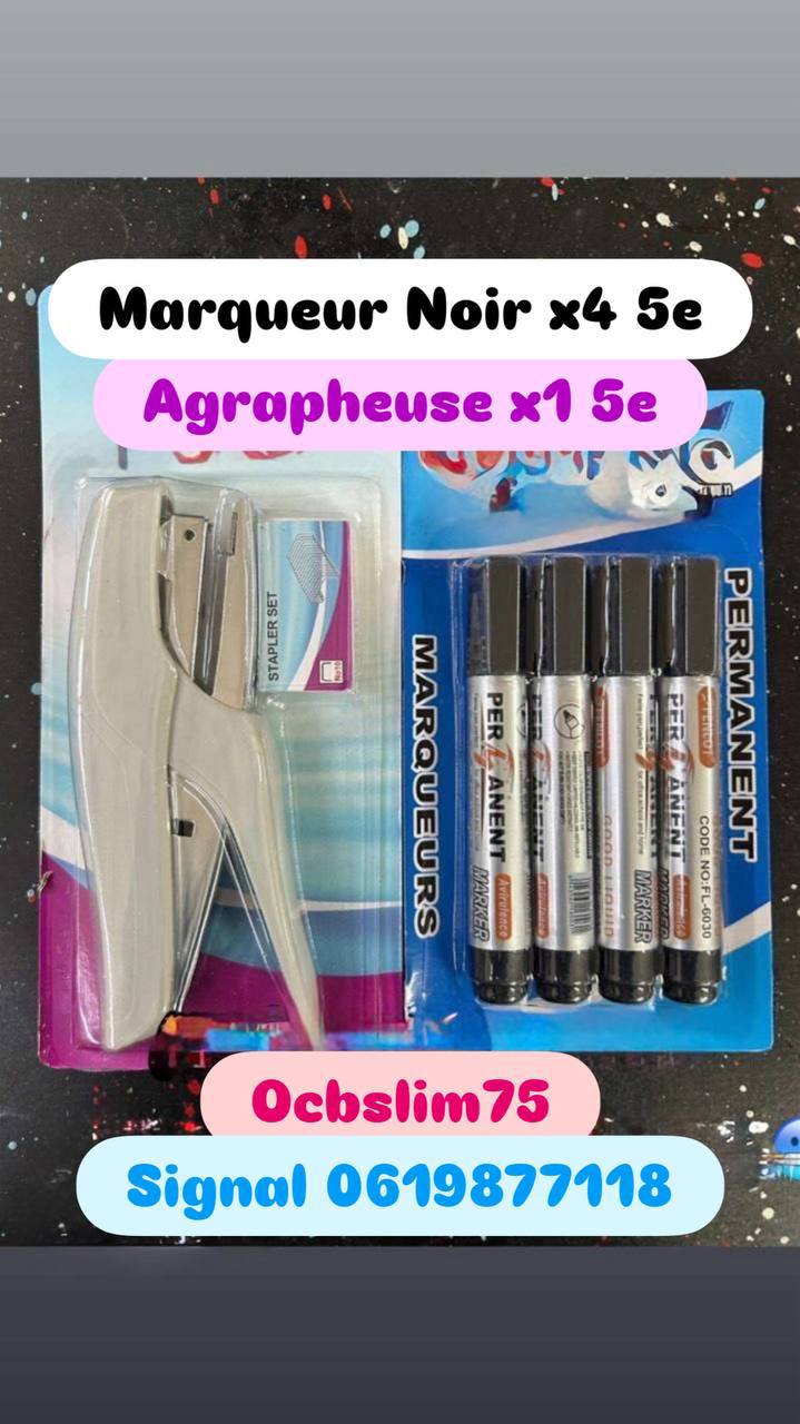 Marqueur x4 Agrapheuse x1